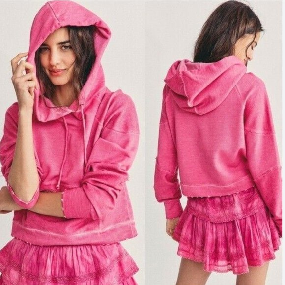 NEW LoveShack Fancy Ruffle Mini Skirt in Bordeaux Hand Dye Size XS - Picture 4 of 5